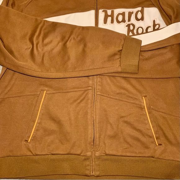 HARD ROCK CAFE Chicago Brown Zip Up Sweater (Size XL) - Picture 5 of 15